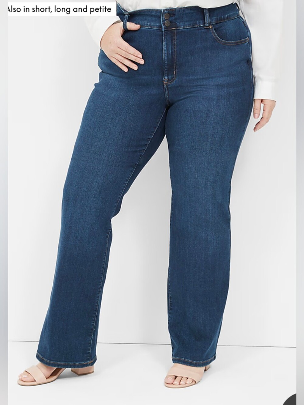 NWT $95 Lane Bryant Medium Wash Tighter Tummy Fit High-Rise Boot Jeans 24 3X